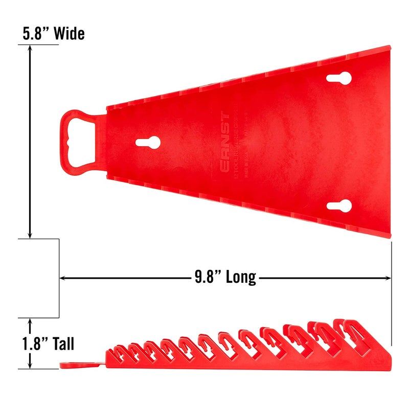 Ernst Manufacturing 5115-Red Gripper Reverse Wrench Organizer, 12 Tool, Red - Image 3